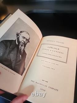 Lincoln trouve un général Vol 1 et 2 Williams Kenneth P. Étui 1ère édition 1949