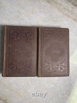 Livre ancien de la guerre civile de 1868 Œuvres poétiques de MRS HEMAN ornées et dorées victoriennes