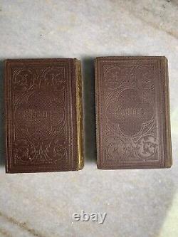 Livre ancien de la guerre civile de 1868 Œuvres poétiques de MRS HEMAN ornées et dorées victoriennes