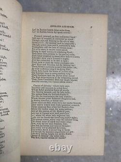 Livre ancien de la guerre civile de 1868 Œuvres poétiques de MRS HEMAN ornées et dorées victoriennes