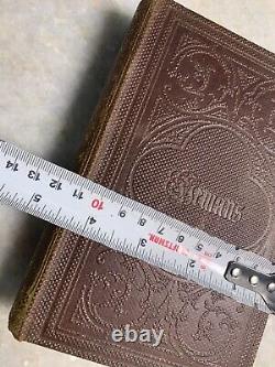 Livre ancien de la guerre civile de 1868 Œuvres poétiques de MRS HEMAN ornées et dorées victoriennes