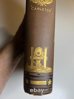 Livre ancien orné et décoratif victorien 'Les garçons de '61' Guerre de Sécession 1883