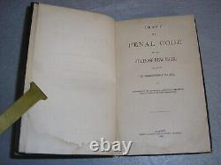 Livre antique de la guerre civile Code pénal de l'État de New York Crimes Lois Application 1864