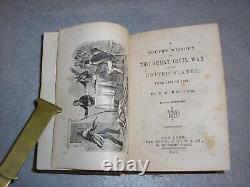 Livre antique de la guerre civile: Grande histoire américaine pour la jeunesse illustrée par RG Horton en 1866