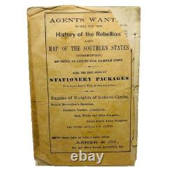 Livre antique de la guerre civile de 1862 par P. Fish Reid : Incidents de la vie des soldats durant la guerre