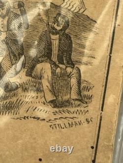 Livre antique de la guerre civile de 1862 par P. Fish Reid : Incidents de la vie des soldats durant la guerre