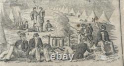 Livre antique de la guerre civile de 1862 par P. Fish Reid : Incidents de la vie des soldats durant la guerre