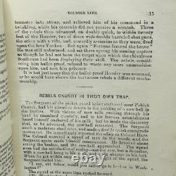 Livre antique de la guerre civile de 1862 par P. Fish Reid : Incidents de la vie des soldats durant la guerre
