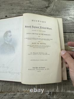 Livre antique de la guerre civile de 1870, 7ème régiment de New York, guerre de rébellion