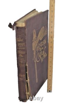 Livre antique de la guerre de Sécession de 1895, Leslie’s Illustrated History of Civil War, original