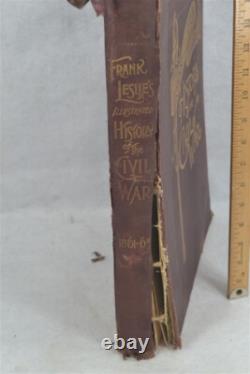 Livre antique de la guerre de Sécession de 1895, Leslie’s Illustrated History of Civil War, original