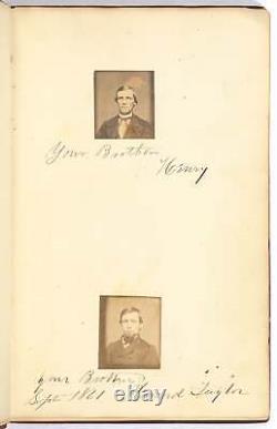 Livre d'autographes illustré photographiquement de l'époque de la guerre civile 1861-64