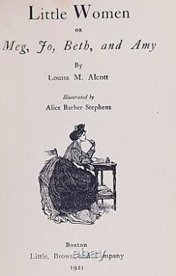 Livre de 1921 Les Quatre Filles du docteur March sur les droits des hommes pendant la guerre civile et l'évolution du travail de Louisa May Alcott