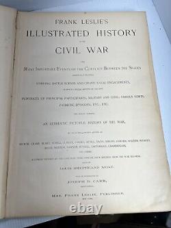 Livre de la guerre civile 1895 Histoire illustrée de la guerre civile de Frank Leslie Bon