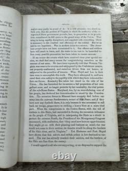 Livre de loi de l'ère de la guerre civile de 1861 Journal du Sénat. Commonwealth de Virginie Wheeling