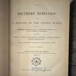 Livre illustré de la guerre de Sécession de W. A. Craft, cuir, Samuel Walker & Co, 1867