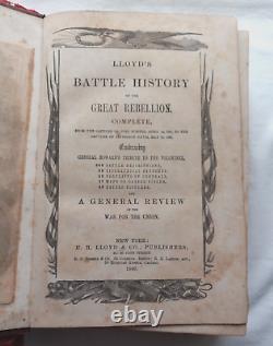 Lloyd's Battle History Of The Great Rebellion/scarce CIVIL War History/ 17 Cartes