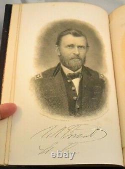 MÉMOIRES PERSONNELLES DE U.S. GRANT 1885 Deux Volumes Guerre Civile Militaire Reliure de Luxe