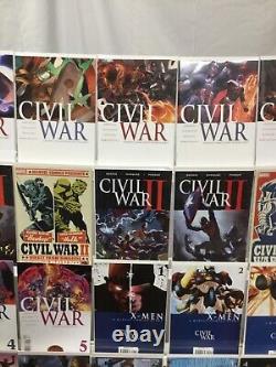 Marvel Comics Civil War, Civil War II, Civil War Secret Wars + Plus VF/NM 2006<br/> 	<br/>La guerre civile des bandes dessinées Marvel, Civil War II, Civil War Secret Wars + Plus VF/NM 2006