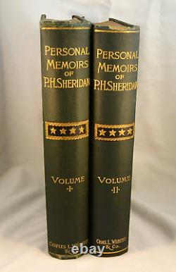 Mémoires Personnels De P. H. Sheridan 1888 Première Édition CIVIL War General Two Vol