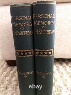 Mémoires Personnels De P. H. Sheridan 2 Vol Set CIVIL War Webster