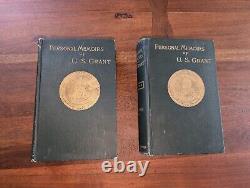 Mémoires d'US Grant 1885-86 Première édition en 2 volumes, Président de la Guerre Civile, Antique