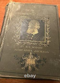 Mémoires de Stonewall Jackson par sa veuve, Guerre de Sécession, 1895, CSA, Louisville