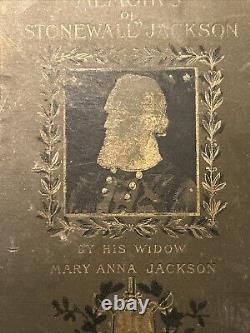 Mémoires de Stonewall Jackson par sa veuve, Guerre de Sécession, 1895, CSA, Louisville