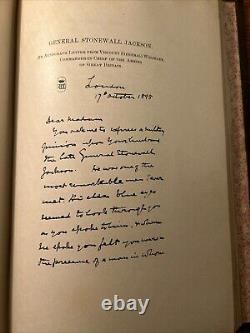 Mémoires de Stonewall Jackson par sa veuve, Guerre de Sécession, 1895, CSA, Louisville