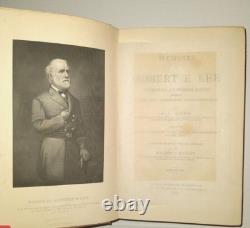 Mémoires de la guerre civile de Robert E. Lee, général militaire confédéré du Sud, 1re édition 1886