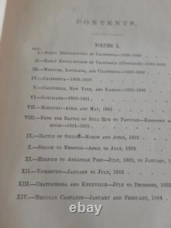Mémoires du Général William T. Sherman 2 Volumes 1875 Première Édition Guerre de Sécession