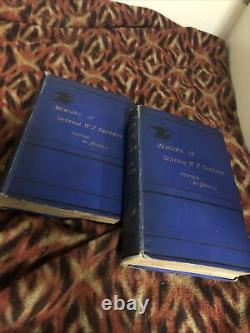 Mémoires du général W T Sherman 2 volumes 1ère édition 1875 complet avec carte