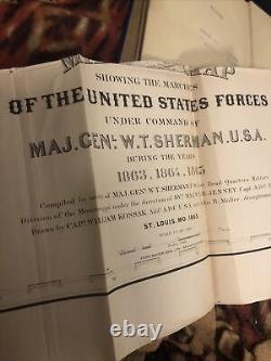 Mémoires du général W T Sherman 2 volumes 1ère édition 1875 complet avec carte