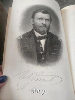 Mémoires personnelles d’Ulysses Grant, 1re édition, histoire de la guerre de Sécession, ensemble de 2 volumes, 1885