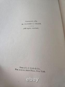 Mémoires personnelles d’Ulysses Grant, 1re édition, histoire de la guerre de Sécession, ensemble de 2 volumes, 1885