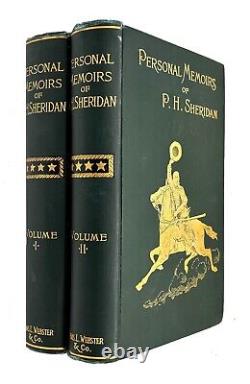 Mémoires personnelles de P. H. Sheridan 2 vol. HC 1ère édition 1888 Guerre civile