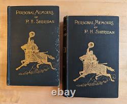 Mémoires personnels antiques de P. H. Sheridan, tome I & II, ensemble 1888 Webster