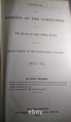 Mississippi Post-Guerre Civile 1872 2 Vol. Affaires des États insurgés récents