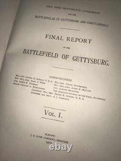 New York à Gettysburg, Rapport final en 3 volumes 1900 Rapport exhaustif