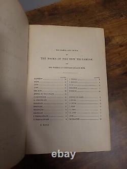Nouveau Testament 1868 en gros caractères, époque de la guerre civile, reliure en cuir de la SOCIÉTÉ BIBLIQUE AMÉRICAINE