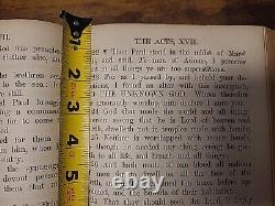 Nouveau Testament 1868 en gros caractères, époque de la guerre civile, reliure en cuir de la SOCIÉTÉ BIBLIQUE AMÉRICAINE