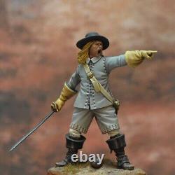 Officier des Dragons Britanniques de la Guerre civile anglaise, figurine en étain peinte de 54mm