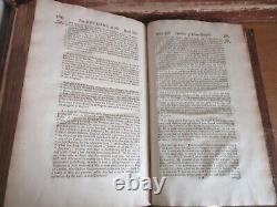 Old History Des Troubles De Grande Grande-bretagne Livre En Cuir 1735 Anglais Guerre Civile