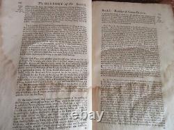 Old History Des Troubles De Grande Grande-bretagne Livre En Cuir 1735 Anglais Guerre Civile