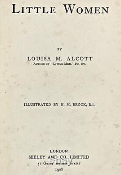 PETITES FEMMES Romance Victorienne H M BROCK livre LOUISA MAY ALCOTT guerre civile américaine