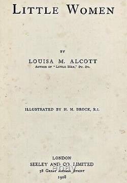 PETITES FEMMES Romance victorienne H M BROCK livre LOUISA MAY ALCOTT guerre civile américaine