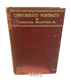 Portraits Confédérés Gamaliel Bradford Jr 1914 CIVIL War Book Vintage