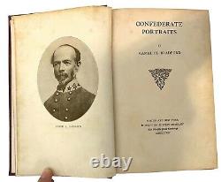 Portraits Confédérés Gamaliel Bradford Jr 1914 CIVIL War Book Vintage