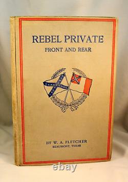 Private Rebelle en avant et en arrière Rare Première Édition Guerre Civile Militaire Brigade du Texas
