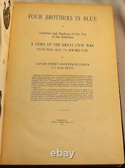QUATRE FRÈRES EN BLEU Guerre civile de Bull Run à Appomattox Militaire 1re éd. Rare